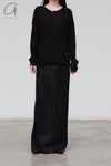 BASERANGE Linen Skirt Portugal BAS-SKDY-SL-000-HEI Black